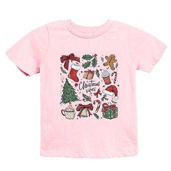 Christmas Vibes Sketched - Youth Short Sleeve Graphic T-Shirt