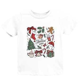 Christmas Vibes Sketched - Youth Short Sleeve Graphic T-Shirt