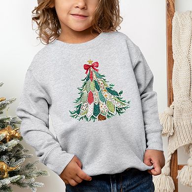 Christmas Tree Stitched - Toddler Graphic Sweatshirt