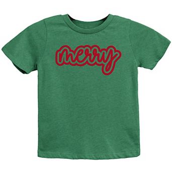Merry Outline Puff - Youth Short Sleeve Graphic T-Shirt