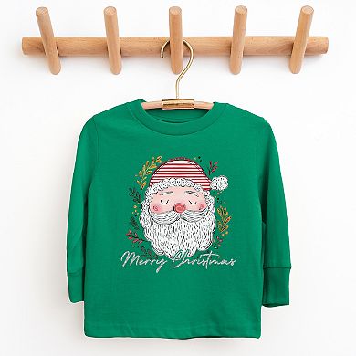 Merry Christmas Santa Stripes - Youth Long Sleeve Graphic T-Shirt
