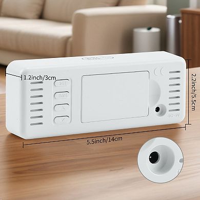 Alarm Clock with Voice Control - 3-Level Brightness, Three Alarms, Snooze Function 5.5"x1.2"x2.2"