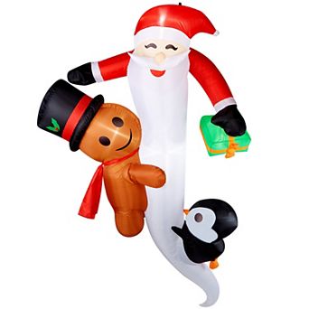 8 FT Hanging Christmas Inflatable Santa Outdoor Decoration