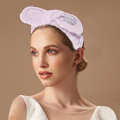 3Pcs Fashion Plush Wide Side Knot Bow Headwraps for Women 7.28"x3.15"