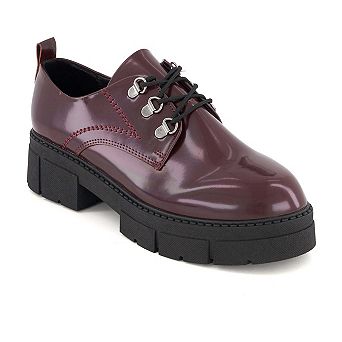 Andrea Women's Chunky Sole Patent Oxfords 90807