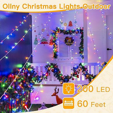 Ollny 200 LED 60ft Multicolor Connectable String Lights