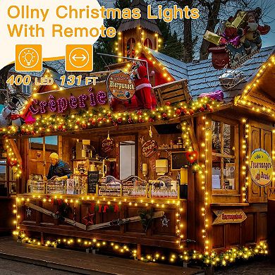 Ollny 400 LED 132ft Warm White String Lights