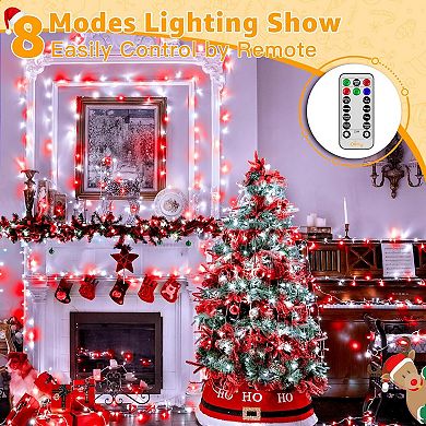 Ollny 800 LED 262ft Red&White Christmas String Lights