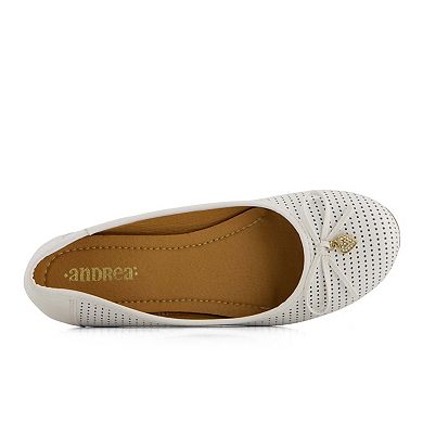 Andrea Women's Laser Cut Pattern Ballerinas 69431