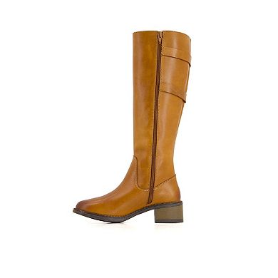 Andrea Women's Genuine Leather Tall Riding Boots 90764