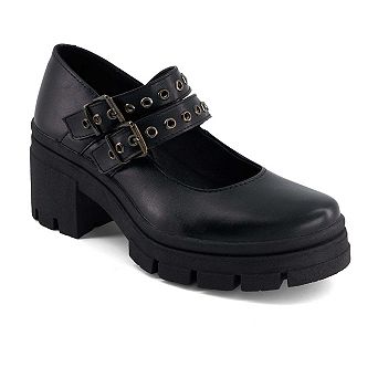 Andrea Women's Heeled Double Strap Mary Janes 90816