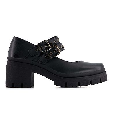 Andrea Women's Heeled Double Strap Mary Janes 90816