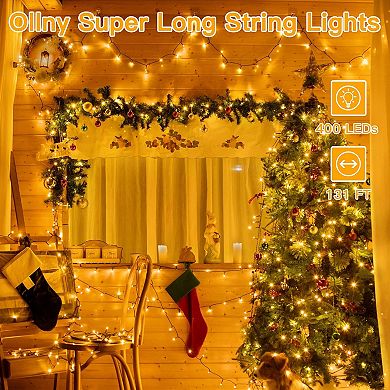 Ollny Christmas Lights 131FT 400 LED Color Changing 11 Modes