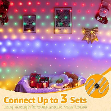 210 LED 10*7ft Multicolor IP67 Net Lights