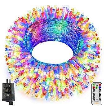 Ollny 800 LED 262ft Multicolor Christmas String Lights Clear Cable