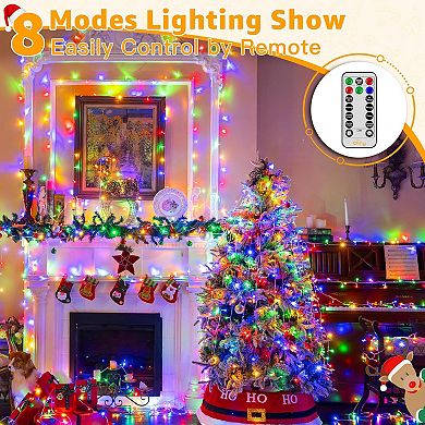 Ollny 800 LED 262ft Multicolor Christmas String Lights Clear Cable