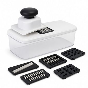 Cheer Collection Vegetable Slicer with Five Blades and Container Mandoline Multi Food Chopper