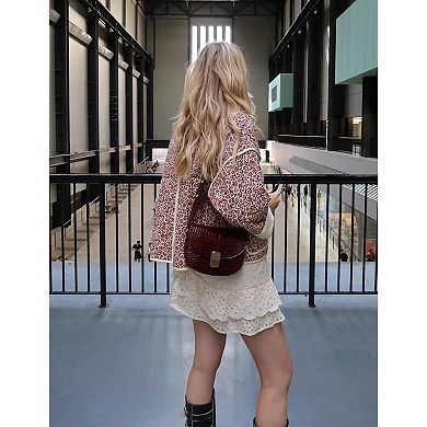 Women’s Floral Print Cropped Puffer