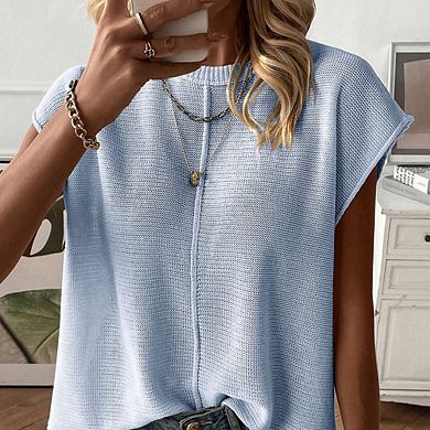 Womens Summer Cap Sleeve Sweater Tops