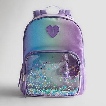 madden girl Metallic Heart Glitter Backpack