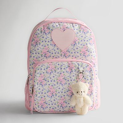 Madden Girl Multi Pink Stripe Bow Floral Dome Large Backpack w/ Charms NEW Madden Girl Storm Dome Medium Backpack - Macy main image 4