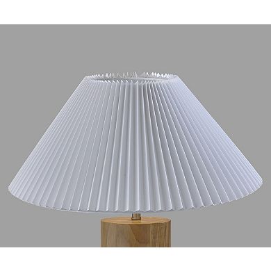 ADESSO Marta Table Lamp with Pleated Shade and Wood Base