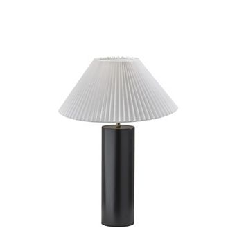 ADESSO Marta Table Lamp with Pleated Shade and Wood Base