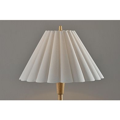 ADESSO Scallop Floor Lamp with Pleated Shade