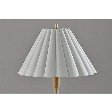 ADESSO Scallop Floor Lamp with Pleated Shade