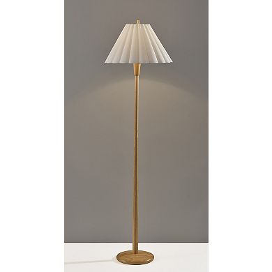 ADESSO Scallop Floor Lamp with Pleated Shade