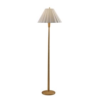 ADESSO Scallop Floor Lamp with Pleated Shade