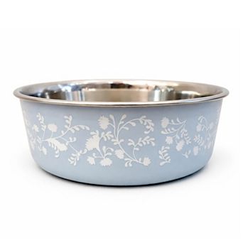 Laura Ashley Heirloom Floral 34-oz. Metal Pet Bowl