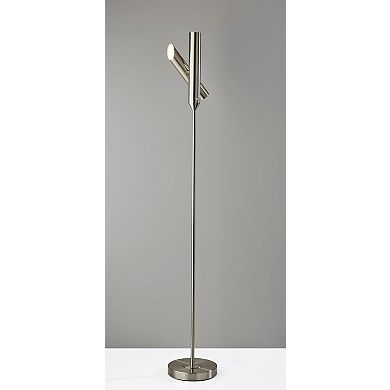 ADESSO Vega Torchiere Floor Lamp with Adjustable Arm