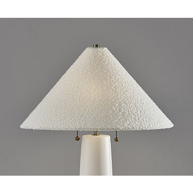 ADESSO Waylon Table Lamp with Textured Shade and Pull Chain