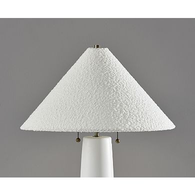 ADESSO Waylon Table Lamp with Textured Shade and Pull Chain