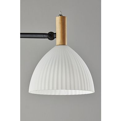 ADESSO Peyton Floor Lamp with Adjustable Arm and Dimmable Shade