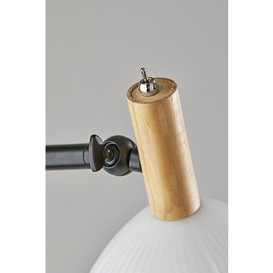 ADESSO Peyton Floor Lamp with Adjustable Arm and Dimmable Shade