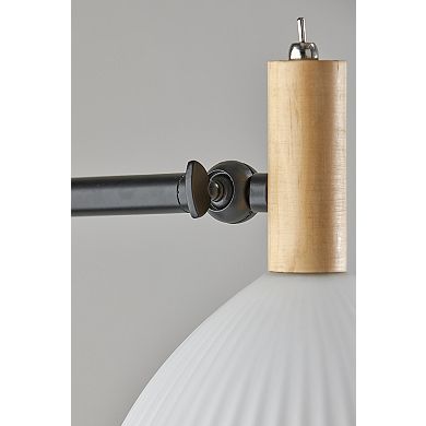 ADESSO Peyton Floor Lamp with Adjustable Arm and Dimmable Shade