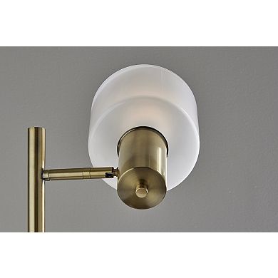 ADESSO Rhodes Tree Lamp with Adjustable Arms and Frosted Glass Shades