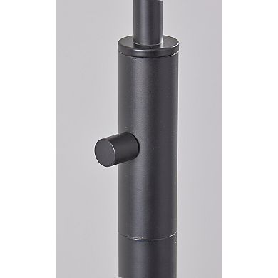 ADESSO Tate Floor Lamp with Adjustable Arm and Glass Shade