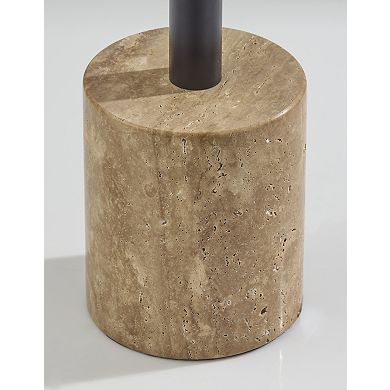 ADESSO Stockton Floor Lamp with Adjustable Arm and Dual Globe Design