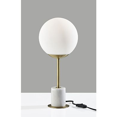 ADESSO Modern Globe Table Lamp with Marble Base