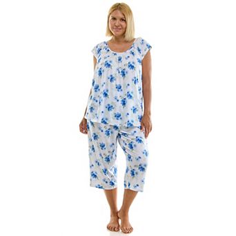 Plus Size Croft & Barrow® Lush Luxe Ruffle Sleeve Pajama Top & Pajama Capri Set