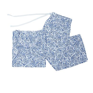 Petite Croft & Barrow® Lush Luxe Ruffle Sleeve Pajama Top & Pajama Capri Set