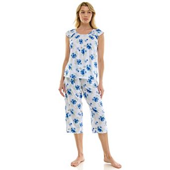 Women's Croft & Barrow® Lush Luxe Ruffle Sleeve Pajama Top & Pajama Capri Set