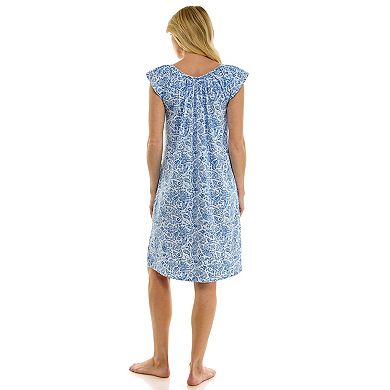 Women's Croft & Barrow® Lush Luxe Ruffle Cap Sleeve Nightgown