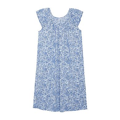 Plus Size Croft & Barrow® Lush Luxe Ruffle Cap Sleeve Nightgown