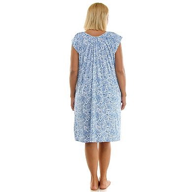 Plus Size Croft & Barrow® Lush Luxe Ruffle Cap Sleeve Nightgown