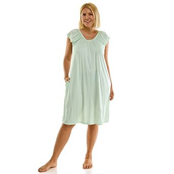 Plus Size Croft & Barrow® Lush Luxe Ruffle Cap Sleeve Nightgown