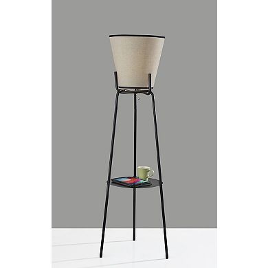 ADESSO Zeek Shelf Floor Lamp with Adjustable Arm